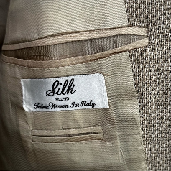 Gianfranco Ruffini Champaign Silk Blend Blazer Size 40R - Picture 5 of 5